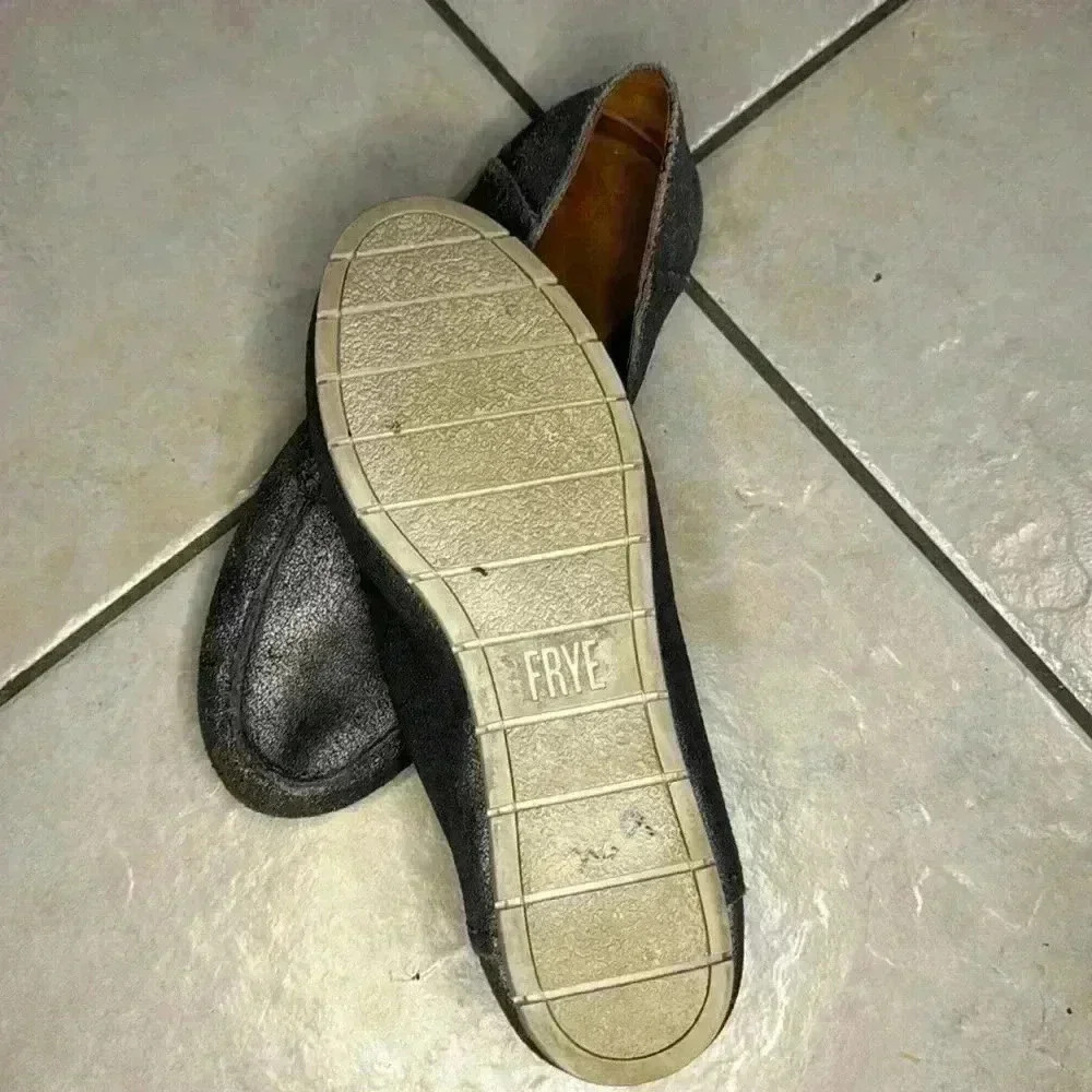 Frye leather loafers metallic gray size 7 - Picture 4 of 6